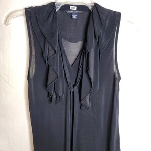 Banana Republic Womens Sleeveless Black Stretch Blouse XS. Capsule. Monocrome